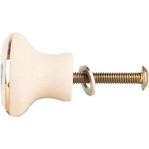 Clayre & Eef 66267 Deurknoop beige-blauw 3x3 cm