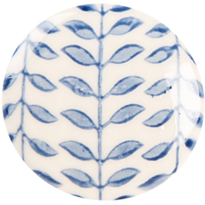 Clayre & Eef 66268 Deurklink Beige-Blauw Ø 4x3 cm