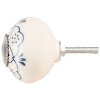 Clayre & Eef 66270 Deurknoop Ø 4x3 cm beige-blauw Landelijke stijl