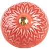 Clayre & Eef 66273 Deurknoop rood-beige Ø 4x3 cm