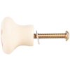Clayre & Eef 66275O Deurknop Beige-Oranje 3x3 cm Keramiek Landhuisstijl