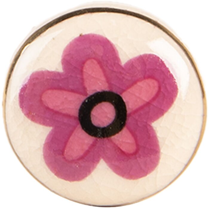 Clayre & Eef 66276 Deurknoop Ø 3x3 cm Beige Rosa