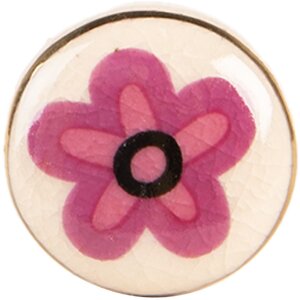 Clayre & Eef 66276 Deurknoop Ø 3x3 cm Beige Rosa