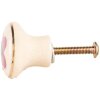 Clayre & Eef 66276 Deurknoop Ø 3x3 cm Beige Rosa