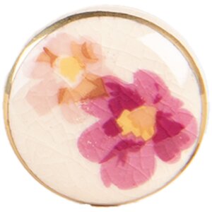 Clayre & Eef 66277 Deurknoop Beige Roze Ø3x3 cm