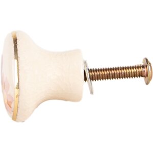 Clayre & Eef 66277 Deurknoop Beige Roze Ø3x3 cm