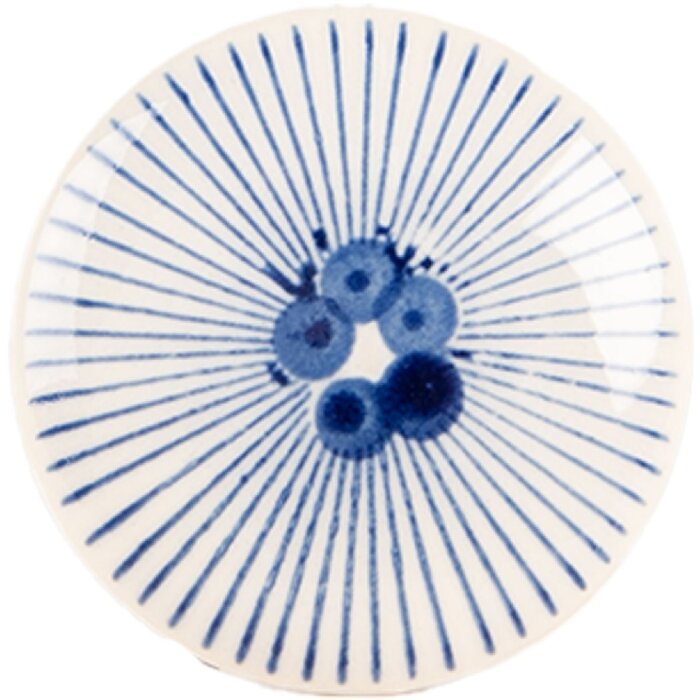 Clayre & Eef 66280 Deurknop Beige Blau Ø 4x3 cm Keramiek