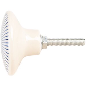 Clayre & Eef 66280 Deurknop Beige Blau Ø 4x3...