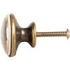 Clayre & Eef 66281G Deurknoop Ø 3x3 cm / H3 cm Grijs-Goudkleurig