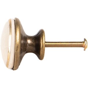 Clayre & Eef 66281W Deurknoop Beige Goudkleurig 3x3...