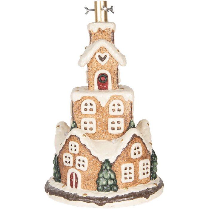 Clayre & Eef 5MG0093 Kerstboomstandaard Ø 35x57 cm Bruin en Wit