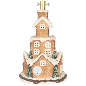 Clayre & Eef 5MG0093 Kerstboomstandaard Ø 35x57 cm Bruin en Wit