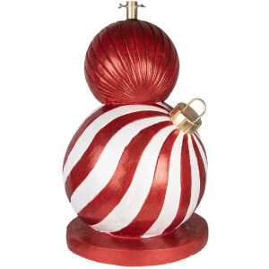 Clayre & Eef 5MG0096 Kerstboomstandaard Rood en Wit Ø 55x84 cm