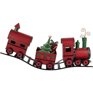 Clayre & Eef 5Y1294 Decoratie Trein 63x13x31 cm Rood