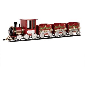 Clayre & Eef 5Y1299 Decoratie Trein 58x12x14 cm Rood