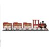Clayre & Eef 5Y1299 Decoratie Trein 58x12x14 cm Rood