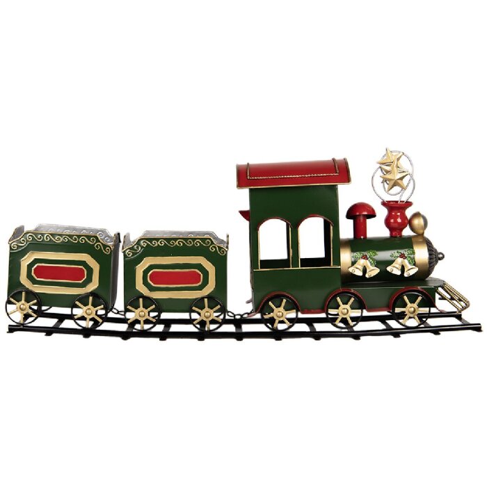 Clayre & Eef 5Y1309 Decoratie Trein 77x15x31 cm Groen
