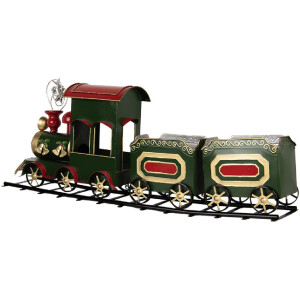 Clayre & Eef 5Y1309 Decoratie Trein 77x15x31 cm Groen