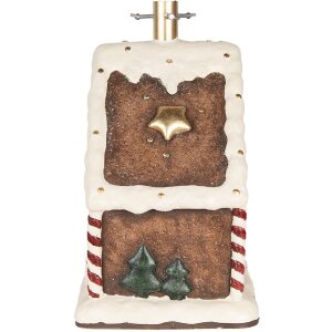 Clayre & Eef 6MG0143 Kerstboomstandaard 37x26x47 cm Bruin en Wit