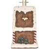 Clayre & Eef 6MG0143 Kerstboomstandaard 37x26x47 cm Bruin en Wit