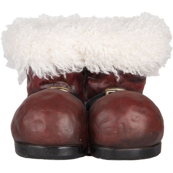 Clayre & Eef Kerstman Bloempot Laars 26x26x20 cm