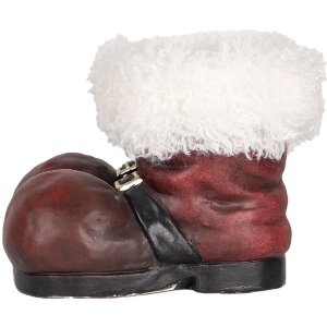 Clayre & Eef Kerstman Bloempot Laars 26x26x20 cm