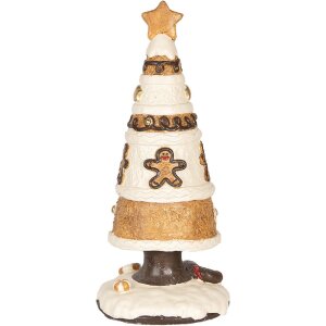 Clayre & Eef 6MG0145 Decoratieve Kerstboom Bruin Beige Ø 24x51 cm