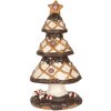 Clayre & Eef Decoratieve Kerstboom Ø 22x43 cm Bruin & Beige