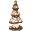 Clayre & Eef Decoratieve Kerstboom Ø 22x43 cm Bruin & Beige