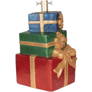 Clayre & Eef 6MG0149 Kerstboomstandaard 25x28x48 cm Rood-Goudkleurig