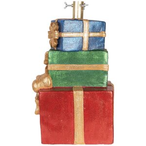 Clayre & Eef 6MG0149 Kerstboomstandaard 25x28x48 cm Rood-Goudkleurig