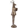 Clayre & Eef 6PR5519 Decoratie Rendier 11x10x38 cm Goudkleurig