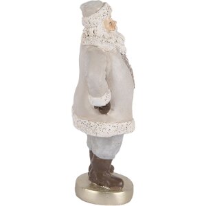 Clayre & Eef 6PR5520 Kerstman Decoratie 8x6x15 cm Grijs