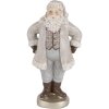 Clayre & Eef 6PR5520 Kerstman Decoratie 8x6x15 cm Grijs