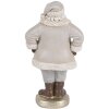 Clayre & Eef 6PR5520 Kerstman Decoratie 8x6x15 cm Grijs