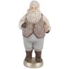 Clayre & Eef 6PR5521 Decoratie Kerstman 8x6x15 cm Beige/Grijs
