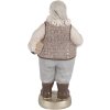 Clayre & Eef 6PR5521 Decoratie Kerstman 8x6x15 cm Beige/Grijs