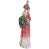 Clayre & Eef 6PR5527 Decoratie Kerstman Rood en Groen 7x6x24 cm