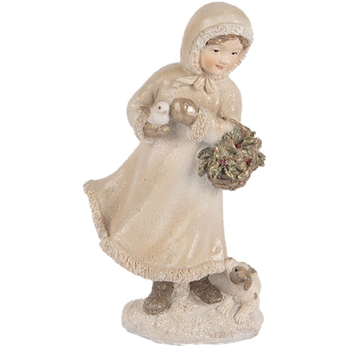 Clayre & Eef 6PR5531 Decoratie Kind 10x7x17 cm beige-bruin