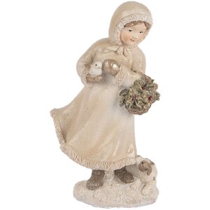 Clayre & Eef 6PR5531 Decoratie Kind 10x7x17 cm beige-bruin