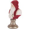 Clayre & Eef 6PR5538 Decoratieve Buste Kerstman 10x9x19 cm Rood en Wit