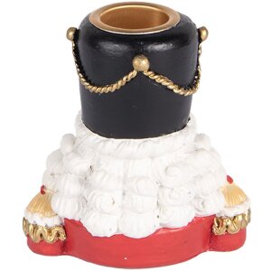 Clayre & Eef 6PR5540 Kandelaar Notenkraker 8x6x9 cm Rood en Wit