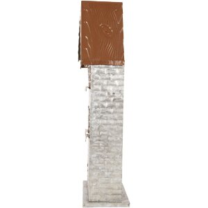 Clayre & Eef 6Y5811 Kandelaar Huizen 30x13x54 cm Grijs