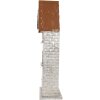 Clayre & Eef 6Y5811 Kandelaar Huizen 30x13x54 cm Grijs