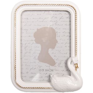 Clayre & Eef 2F1312 Fotolijst 17x3x22 cm Wit 13x18 cm