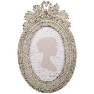 Clayre & Eef 2F1333 Fotolijst 15x3x23 cm Beige-Groen 10x15 cm
