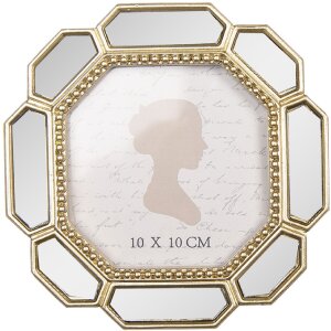 Clayre & Eef 2F1334 Fotolijst 15x2x15 cm / 10x10 cm Goudkleurig