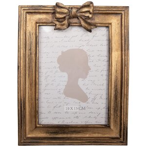 Clayre & Eef 2F1344 Fotolijst 16x3x22 cm Goud 10x15 cm