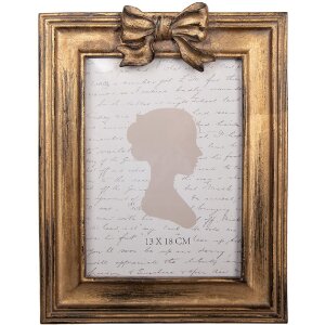 Clayre & Eef 2F1345 Fotolijst 19x3x25 cm / 13x18 cm Goudkleurig