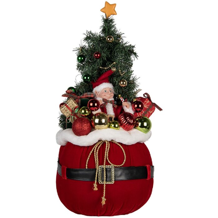 Clayre & Eef 50829 Decoratieve Kerstboom met LED Ø 30x70 cm